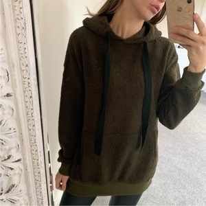 Olive Plush Hoodie